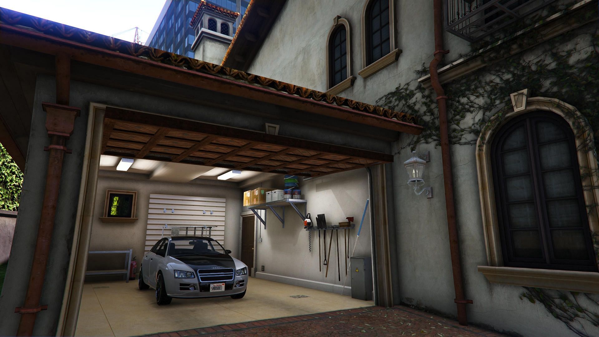 How do you save a car in GTA 5 story mode: Michael's garage (Image via Rockstar Games)